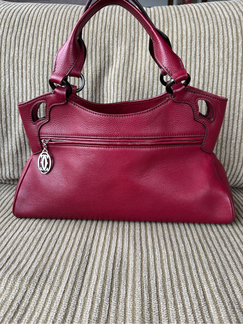 Cartier Marcello de Cartier Leather Shoulder Bag - Bordeaux Red - w/COA - EUC